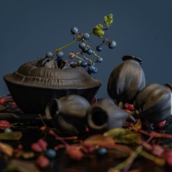 Porcelāna 'Eikalipts' melns / 2 gab. - Image 2